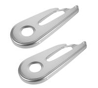 HEMOTON 2 Pièces Protection en Fer pour Chaîne de Vélo Semi-fermée Argentée, Évite L'accrochage des Vêtements, Adaptée pour VTT et Vélo de Route
