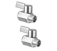 HEMOTON 2 Pièces Robinet à Sphérique Mini Acier Inoxydable de Régulation pour Salle de Bain Cuisine Camping