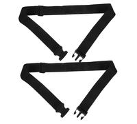 HEMOTON 2 pièces Sangle de Bagage Utilitaire avec Boucle à Dégagement Rapide Sangle de Compression Antidérapante pour Valise et Sac de Voyage Noir