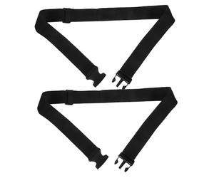 HEMOTON 2 pièces Sangle de Bagage Utilitaire avec Boucle à Dégagement Rapide Sangle de Compression Antidérapante pour Valise et Sac de Voyage Noir