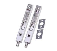 HEMOTON 2 Pièces serrure pour porte inoxydable verrou porte serrures de porte assurance boulon cage de verrouillage de planche à roulettes cassette Loquet de porte verrouiller Embarqué