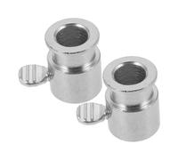 HEMOTON 2 Pièces Set Accessoires de Barbecue pour Brochette Outils de Grillage avec Limiteur et Support de Stabilisation pour Cuisson Plein Air Durable et Réutilisable