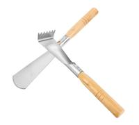 HEMOTON 2 Pièces Set Outils de Jardinage Acier Inoxydable Petite Truelle et Râteau Ergonomiques pour Transplantation Désherbage et Plantation de Légumes