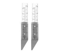 HEMOTON 2 Pièces Support Pluviomètre Grand Pluviomètre Mise à Niveau du Pluviomètre Pluviomètres Extérieurs Pluviomètre De Précision Pluviomètre Extérieur Un Verre Transparent