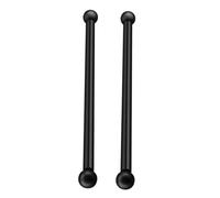 HEMOTON 2 Pièces Support pour Lampadaire Extérieur Métal Noir Fixation Solide pour Bras de Lumière de Jardin Porte-drapeau et Support Échelle et Facile à Installer
