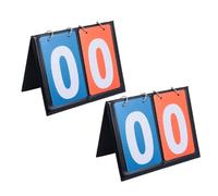 HEMOTON 2 pièces Tableau de Score Basketball Portable Chiffres Flip Double Face pour Matchs Intérieurs et Extérieurs Compteur Points Rapide Écoles et Événements Sportifs