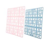 HEMOTON 2 pièces Tapis de Cage pour Petits Animaux de Tapis Antidérapants pour et Cobayes pour Confort des Coloris Rose et Bleu