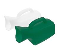 HEMOTON 2 pièces Urinoir Femme Portable Capacité Importante Plastique Réutilisable Flacon Urine Pratique pour Voyage Hôpital et Usage Quotidien Lot de Blanc Vert