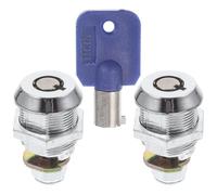 HEMOTON 2 Pièces verrou serrures de porte accessoires mécaniques boîte à outils de camion Coffre à outils serrure à came tubulaire serrure de machine d'arcade console de jeu perles rondes