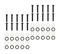 HEMOTON 20 Ensembles Vis de Fixation et Rondelles pour Mécaniques de Guitare Électrique, Accessoires Universels en Métal et Plastique, Faciles à Installer pour Réparation et Maintenance