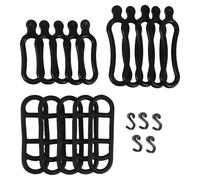 HEMOTON 20 Pièces Bandes Élastiques Silicone pour Lampe de Vélo Modèles Court Long avec Clip en S Étanches pour VTT VTC VAE Sangles de Fixation pour LED Frontale ou Poche Faciles à