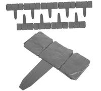 HEMOTON 20 Pièces Bordure de Jardin Plastique Imitation Pierre de Clôture Décorative Système de Bordure Flexible sans Creusage pour Aménagement Paysager et Extérieurs