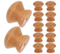 HEMOTON 20 Pièces Bouton de Tiroir en Bois Rond Style Champignon pour