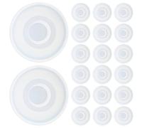 HEMOTON 20 Pièces Couvercle Anti-Fuite en Silicone Blanc pour Bouteille d'eau et Gobelet, Facile à Installer, Forme Ronde, pour Bureau et Maison