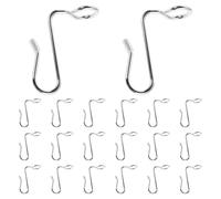 HEMOTON 20 Pièces Crochet Prolongateur Métallique pour Cintre, Argenté | Acier Inoxydable, Ajustement sans Outil, Configuration Adaptable, pour Costumes et Uniformes, Placard