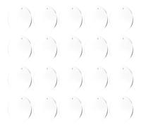 HEMOTON 20 Pièces Disques Ronds en Acrylique Transparent, 7,5 CM | Surface Lisse Compatible Vinyle, Bords Fins, pour Étiquetage D’événements et Boîtes Présent