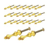 HEMOTON 20 Pièces Embouts de Poteau en Fer Doré M4 pour Meubles, Connecteurs Métalliques Robustes à Assemblage Rapide, Adaptés aux Chariots de Service et Armoires à Vin