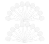 HEMOTON 20 Pièces Poignée de Ventilateur en Abs Légère et Compacte pour Fabriquer Soi-même Bâtonnets D'éventail Ronds, Accessoires pour Projets DIY et Fêtes