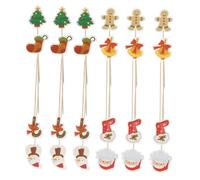 HEMOTON 24pièces Bâtonnets De Fruits Jetables Brochettes Décoratives Pour De Noël Ustensiles à Usage Unique Pour Cupcakes Et Aliments