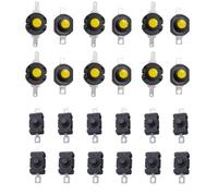HEMOTON 24pièces Interrupteur Bouton-poussoir Auto-verrouillage Mini pour Torche Compact et Fiable Adapté à Lampes de Poche et Projets Électroniques