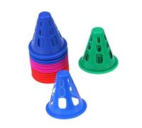 HEMOTON 25pièces Lot de Cônes Plastique Épais Coupe-Vent pour Entraînement Sportif Plots De Marquage Polyvalents pour Football Patinage à roulettes Basket Et Activités Physiques