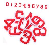 HEMOTON 2ensembles Autocollants Numéros T-shirt Auto-adhésifs Rouge Pour Football Tenue Foot Personnalisée Réparation Vêtements Jeans Vestes Sacs