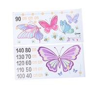 HEMOTON 2feuilles Courbe De Croissance Garçon Fille Garçon Fille Stickers Muraux Décoration Chambre