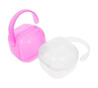 HEMOTON 2Pcs boîte à tétine corbeille vide enfant en âge Cas berceau changeur Boîte de rangement pour accessoires bébé étui porte-sucette de voyage étui porte-sucette pour le voyage pp