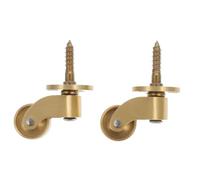 HEMOTON 2pcs Roulettes pour Meubles en Laiton Doré Silencieuses et Robustes, Roues Pivotantes à 360 Degrés, pour Meubles Lourds et Bacs à Jouets