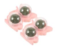 HEMOTON 2pièces Boules Herbe à Chat Jouet pour Chat Intérieur Support Mural pour Balle De Jeu pour