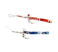HEMOTON 2pièces Lanières Téléphone Anti-perdu Cordons Poignet Style Carpe Koi Japonaise Légers Et Décoratifs Pour Clés Et Téléphones Portables