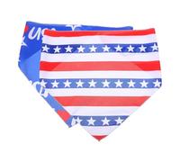 HEMOTON 2pièces Lot de Bandanas pour Animaux de Compagnie avec Motif Drapeau Américain Écharpe Triangulaire pour Chien et Chat Accessoire Décoratif Lavable