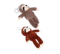 HEMOTON 2pièces Pendentifs Décoratifs Forme De Paresseux Porte-clés Peluche Breloques pour Sacs Et Clés Ornement Peluche Doux Et Confortable