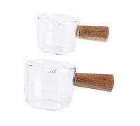 HEMOTON 2pièces Saucière Verre Avec Poignée s Coupelle Sauce Résistante Chaud Froid Pour Condiment Apéritif Et Tapas Maison Et Restaurant