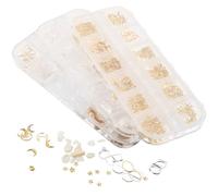 HEMOTON 3 Boîtes D'accessoires Kit de Charges en Alliage pour Remplissage de Résine Époxy pour Bijoux DIY, pour Collier et Projets de Scrapbooking