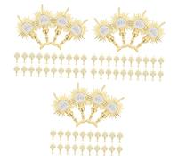 HEMOTON 3 Ensembles Décorations Religieuses Vintage Ornements De Fête Éclairés Accessoires Pour Événements Religieux Et Églises Décorations Pour Gâteaux Et Tables De Fête 24 Pièces * 3
