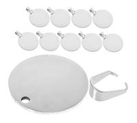 HEMOTON 3 Ensembles Étiquettes Identification Acier Médailles Rondes Vides Pour Chien Et Chat Tags Personnalisables Durable 10 Pièces * 3