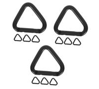 HEMOTON 3 Ensembles Mousquetons Triangulaires Aluminium Clips De Verrouillage pour Escalade Et Activités De Plein Air Et Robustes Idéaux pour Camping Et Randonnée 4 Pièces * 3