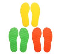HEMOTON 3 Paires Marqueurs D’Empreintes au Sol Antidérapants en PVC | Tapis et Sol de Gym, Entraînement D’agilité, Placement Sécurisé, Usage Football et Tennis
