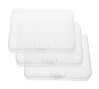 HEMOTON 3 Pièces Boîte à Faux Cils avec Couvercle en Plastique Transparent Mini Boîte Polyvalente Rectangulaire pour Rangement de Petits Objets, Voyages