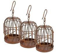 HEMOTON 3 Pièces Cage à Oiseaux Décorative Décoration Vintage pour Mini Maison Accessoire de Jardin de Micro Paysage Ornament Intérieur et Extérieur