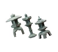 HEMOTON 3 Pièces Décoration de Jardin Zen Statues de Miniatures Pierre Reconstituée pour Terrarium et Bonsai Ornements pour Aménagement Paysager et Aquariums