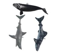 HEMOTON 3 Pièces Décoration Flottante Aquarium Ornements de Requin Réalistes pour Aquariums Décor Artificiel de Poisson pour Réservoirs Eau