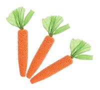 HEMOTON 3 Pièces Jouets De Carottes De Maïs Dentition à Mâcher du Hamster Hamster Lapin à Mâcher Jouets pour Animaux De Compagnie en Vrac Lapin Produit pour Molaire Épi De Maïs