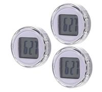 HEMOTON 3 pièces Lot de Mini Horloges Étanches à Coller pour Moto Voiture et Vélo Affichage Numérique Compact Auto Mini Clock avec Double Face Adhésive Précis et Lisible