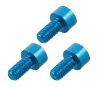 HEMOTON 3 Pièces Lot de Set de Vis de Blocage 11 Mm pour Chevalet Guitare Électrique, Vis de Fixation Métal Bleu Clair, Kit Accessoires Réparation Instruments, Stabilité et Accordage