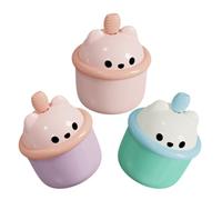HEMOTON 3 Pièces Machine à Bulles pour Nettoyant Visage en Pp Gobelet Mousseur Forme Ours Cartoon, Compatible Gels, pour Routine de Soin