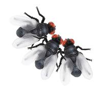 HEMOTON 3 Pièces Miniature Plastic Fly Toys Realistic Insect Models for Preschool Science Education Interactive Learning and Outdoor Exploration