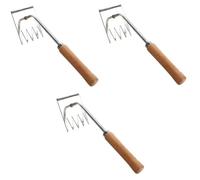 HEMOTON 3 Pièces Outil de Jardinage Ergonomique pour Désherbage à Main Désherbeur Multi Manche Robuste pour Entretien Facile Jardin
