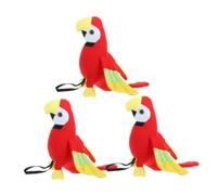 HEMOTON 3 pièces Peluche Perroquet Pirate Épaule pour Garçon Fille Accessoire Cosplay Costume Pirate Réaliste pour Fête et Jeu Familial